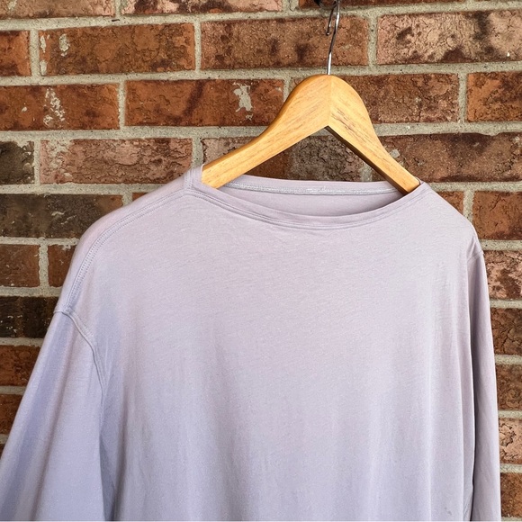 Lululemon ^* 2022 Back In Action  Cotton Long Sleeve Shirt Faint Lavender - Picture 7 of 11